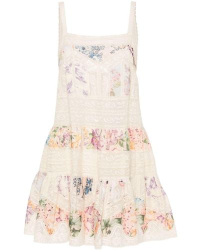 Zimmermann Halliday Lace Trim Cotton Dress - Natural