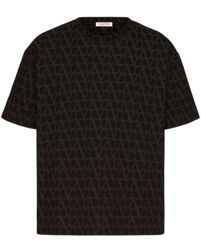 Valentino Garavani Camiseta Toile Iconographe - Negro