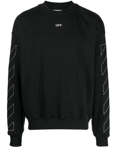 Off-White c/o Virgil Abloh Sudadera con bordado Diag - Negro