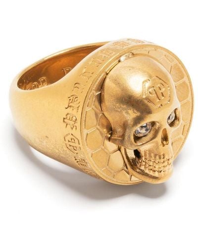 Philipp Plein 3d Skull-detail Ring - Metallic