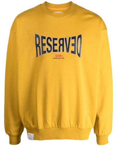 Izzue Reserved Cotton Sweatshirt - Yellow