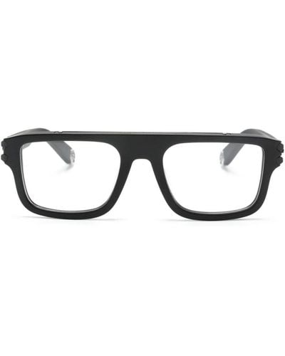 Philipp Plein スクエア眼鏡フレーム - ブラック