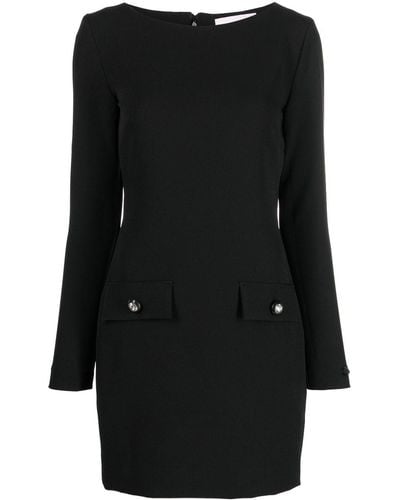 Chiara Ferragni Long-sleeved Stretch Mini Dress - Black