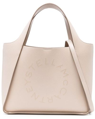 Stella McCartney Logo-appliqué Tote Bag - Natural