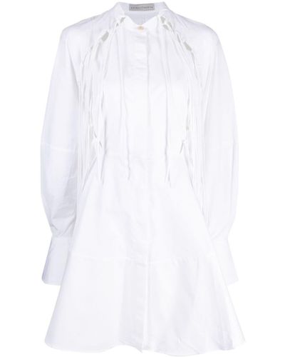 Palmer//Harding Connected Cotton Flared Dress - White