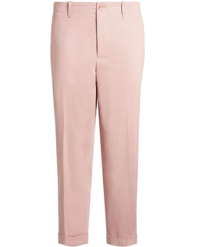 Etro Cotton Chino Trousers - Pink