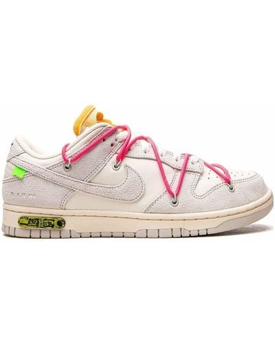 NIKE X OFF-WHITE Nike Dunk Low "lot 17" Sneakers - Gray