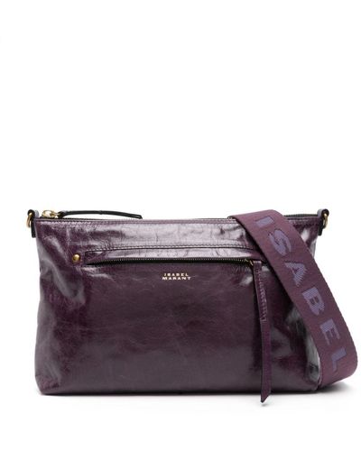 Isabel Marant Nessah Leather Crossbody Bag - Purple