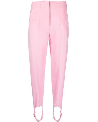 GIUSEPPE DI MORABITO High-waisted Wool-blend leggings - Pink