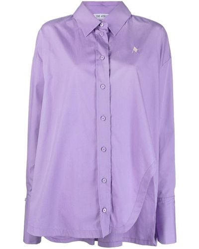 The Attico Diana Cotton Shirt - Purple