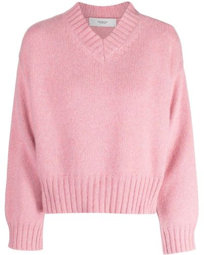 Pringle of Scotland Kaschmirpullover mit V-Ausschnitt - Pink