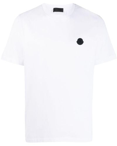 Moncler T-Shirt mit Logo-Print - Weiß
