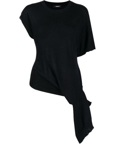 Undercover Cut-out Detailing Wool Top - Black