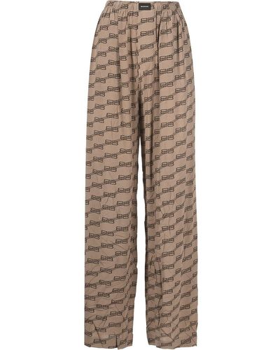 Balenciaga Pyjama-Hose mit BB - Natur