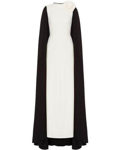 Valentino Garavani Cady Couture ケープイブニングドレス - ブラック