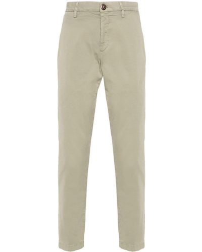 BOGGI Logo-embroidered Tapered Trousers - Natural