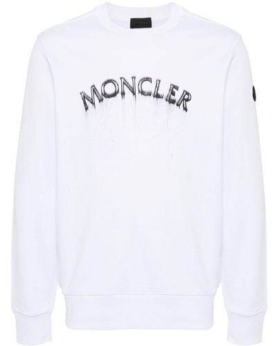 Moncler Logo-print Cotton Sweatshirt - White