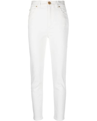 Balmain Hoch sitzende Tapered-Jeans - Weiß