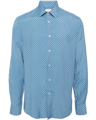 Paul Smith Polka Dot Long-sleeves Shirt - Blue