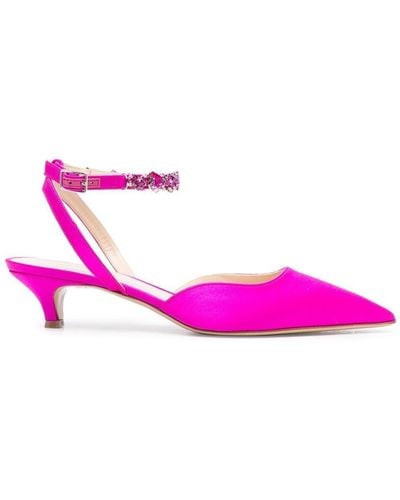 P.A.R.O.S.H. Pumps con decorazione di cristalli 50mm - Rosa