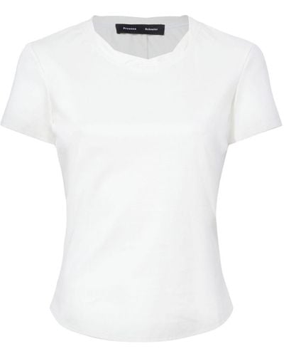 Proenza Schouler Maren T-Shirt aus Bio-Baumwolle - Weiß