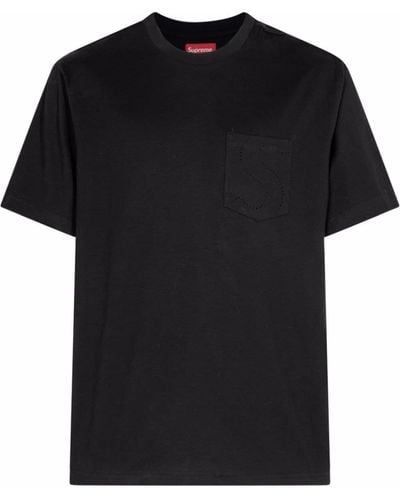 Supreme レーザーカット S ロゴ Tシャツ - ブラック