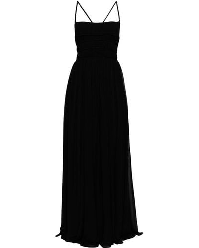 Ulla Johnson Crossover-strap Silk Gown - Black