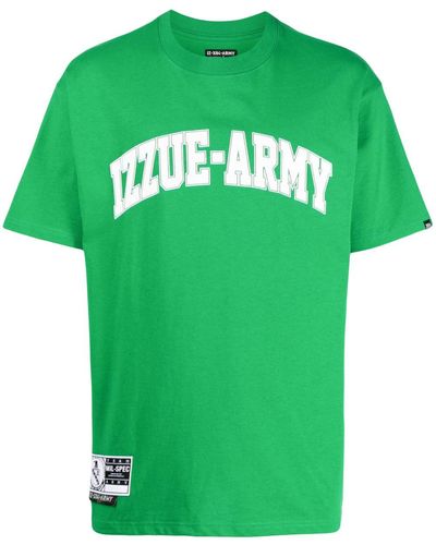 Izzue Logo-print Cotton T-shirt - Green