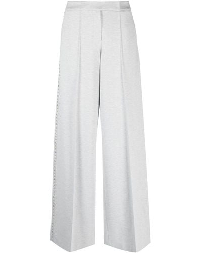 Dorothee Schumacher Bead-embellished High-waisted Palazzo Trousers - White