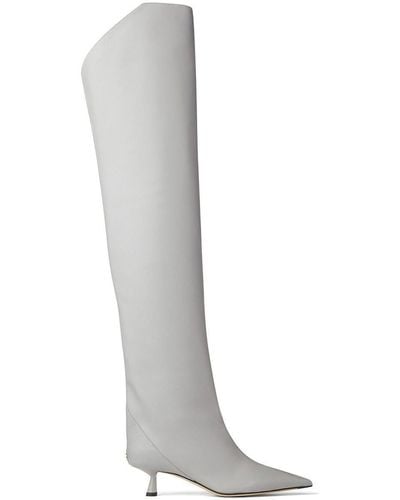 Jimmy Choo Vari Overknee-Stiefel 45mm - Weiß