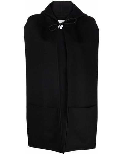 Valentino フーデッド コート - ブラック