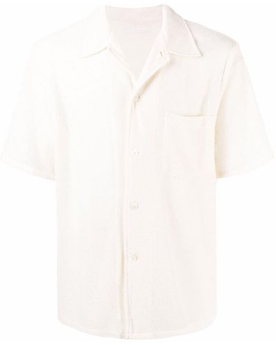 Our Legacy Textured-Finish Short-Sleeved Box Shirt - White