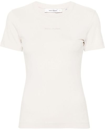 Daily Paper T-shirt Logotype con ricamo - Bianco
