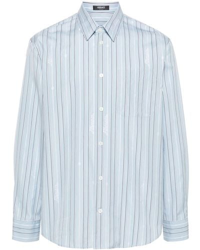 Versace Camicia Nautical Stripe - Blu
