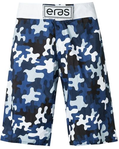 Amir Slama Camouflage print swim shorts - Azul