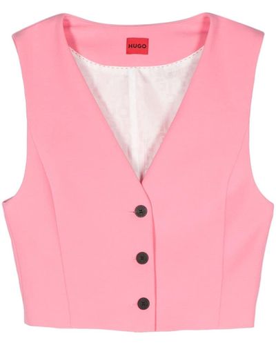 HUGO Auris buttoned vest - Rose