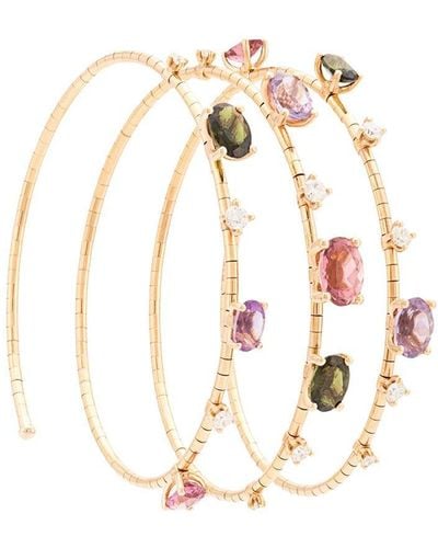 Mattia Cielo Bracciale a spirale Rugiada in oro rosa 18kt con gemme - Metallizzato