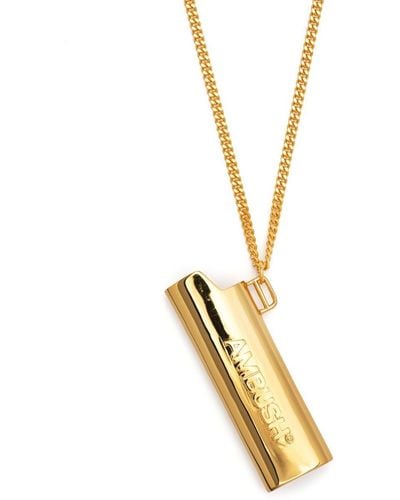 Ambush Lighter Case Pendant Necklace - Metallic