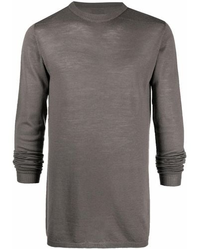 Rick Owens Jersey de manga larga - Gris