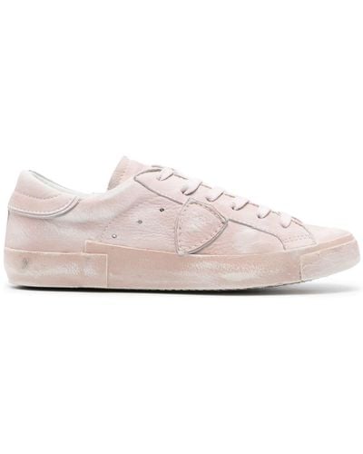 Philippe Model Paris Logo-patch Sneakers - Pink