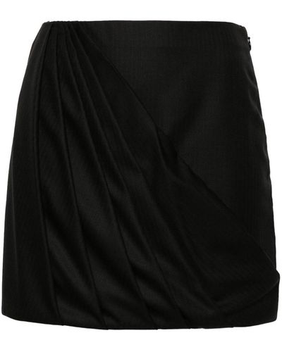 Racil Minijupe à design drapé - Noir