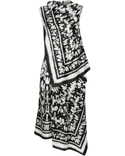Christian Wijnants Diatou Graphic-print Asymmetric Dress - White