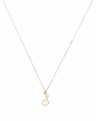 Alex Monroe 18kt Yellow Gold Enchanted Twig Alphabet S Pendant Necklace - Metallic