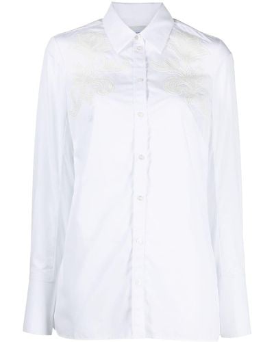 Erdem Spread-collar Cotton Shirt - White