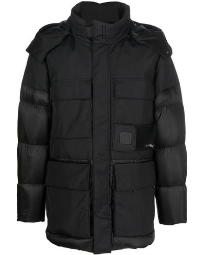 C.P. Company Four-pocket Hooded Padded Jacket - Black