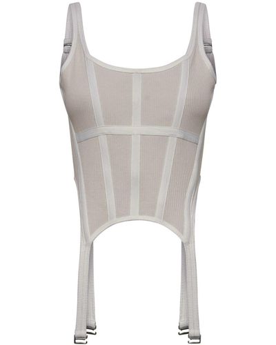 Dion Lee Top aus Bio-Baumwolle - Grau