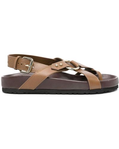 Soeur Mexico Leather Sandals - Brown