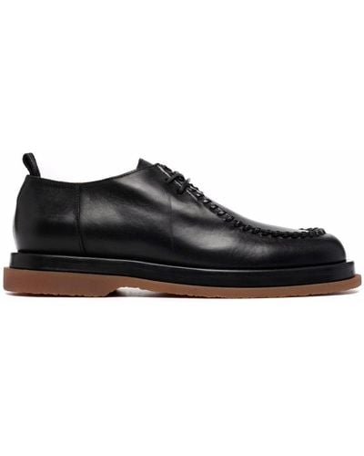 Buttero Leather Derby Shoes - Black