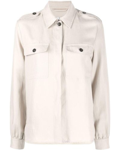 Woolrich Fitted Button-up Shirt - Natural
