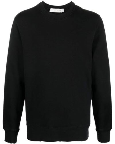 Golden Goose Cotton Crewneck Sweatshirt With Logo - Black